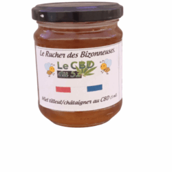 Miel au CBD tilleul-châtaigner